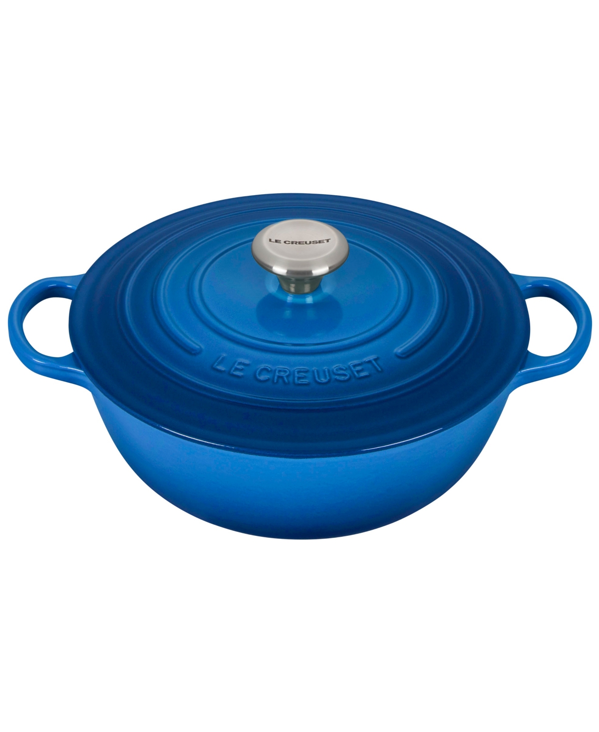 Le Creuset Signature 7.5-quart Enameled Cast Iron Brazier In Blue