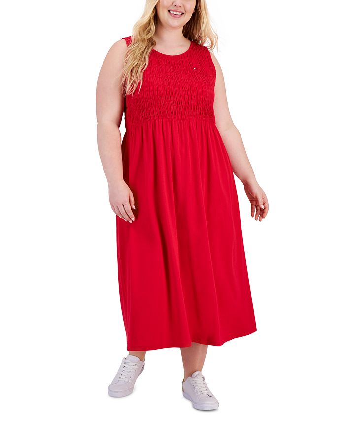 Macy's red dress plus size online