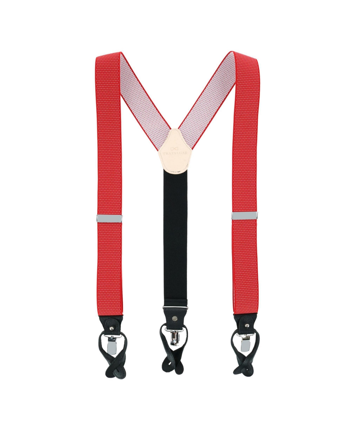 Men's Napier Elastic Convertible End Suspenders - Red