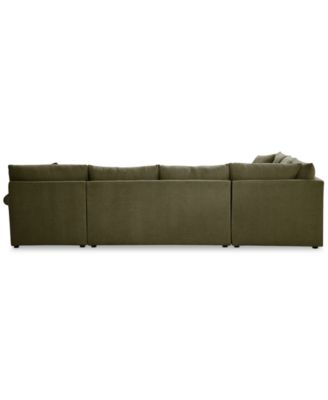 CLOSEOUT! Wrenley 138" 5-Pc. Fabric Modular Sleeper Chaise Sectional Sofa, Created for Macy's