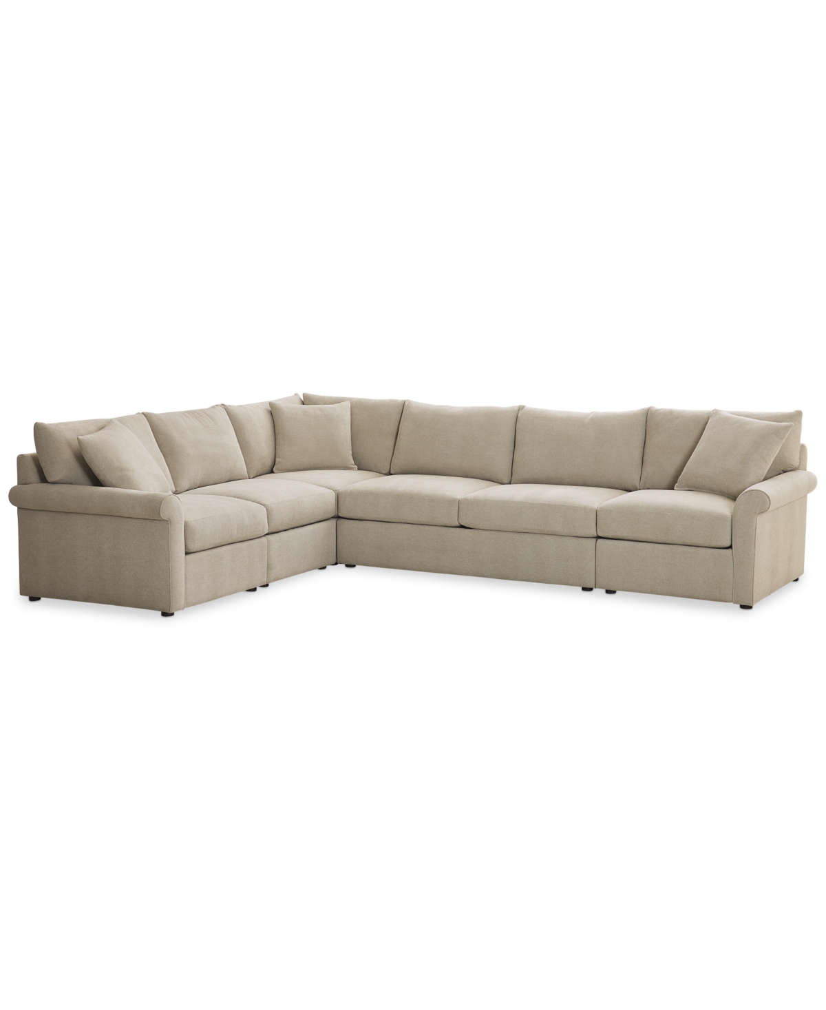 Furniture Wrenley 137" 5-pc. Fabric L-shape Modular Sectional Sofa, Created For Macy's In Dove