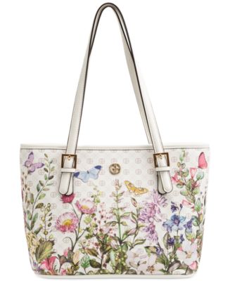 Giani Bernini Signature Floral Print Small Zip-top Hobo Bag in Pink
