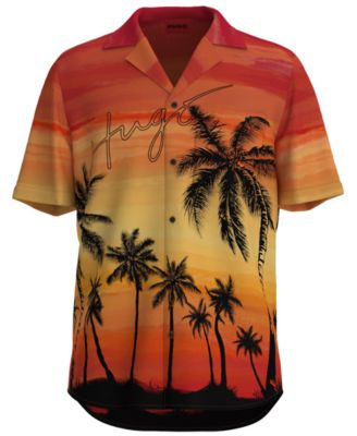 HUGO - Ellino Men's Relaxed-Fit Sunset-Print Shirt