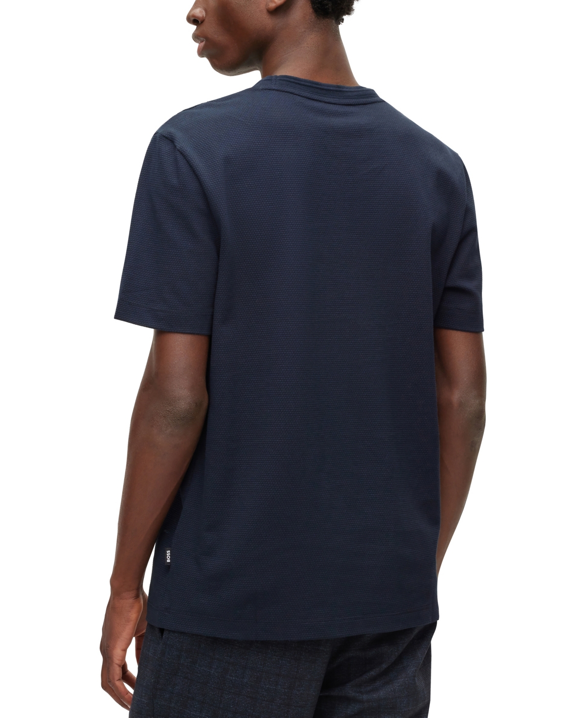 HUGO BOSS BOSS BY HUGO BOSS MEN'S BUBBLE-JACQUARD STRUCTURE T-SHIRT 