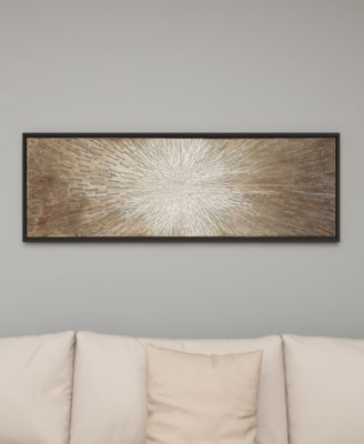 Canvas Radial Starburst Framed Wall Art with Black Frame, 71" x 1" x 20"