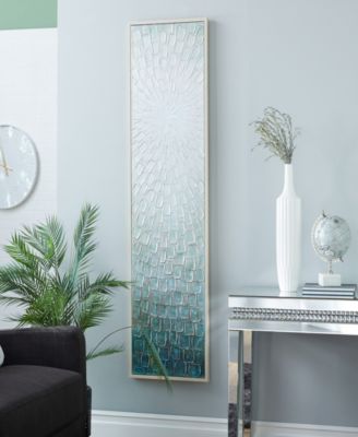 Canvas Radial Starburst Framed Wall Art with Brown Frame, 71" x 2" x 20"