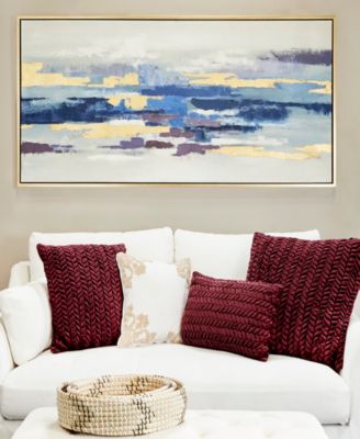 Canvas Abstract Framed Wall Art with Gold-Tone Frame, 71" x 2" x 31"