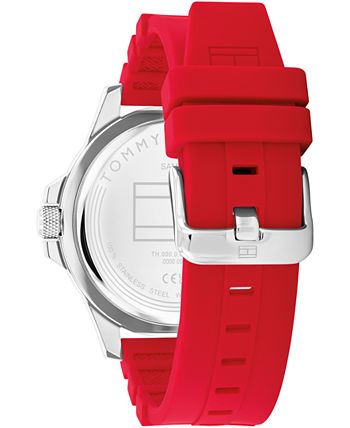 Tommy Hilfiger Men's Red Silicone Strap Watch 46mm, Created for Macy's -  Macy's