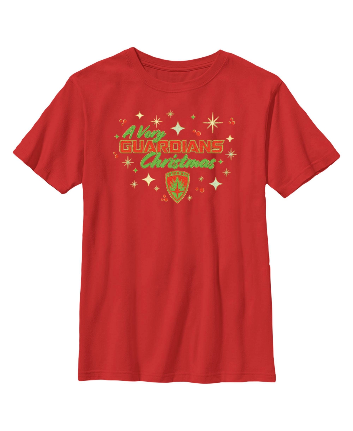 Marvel Boy's Guardians Of The Galaxy Holiday Special A Very Guardians Christmas Child T-shirt In Red