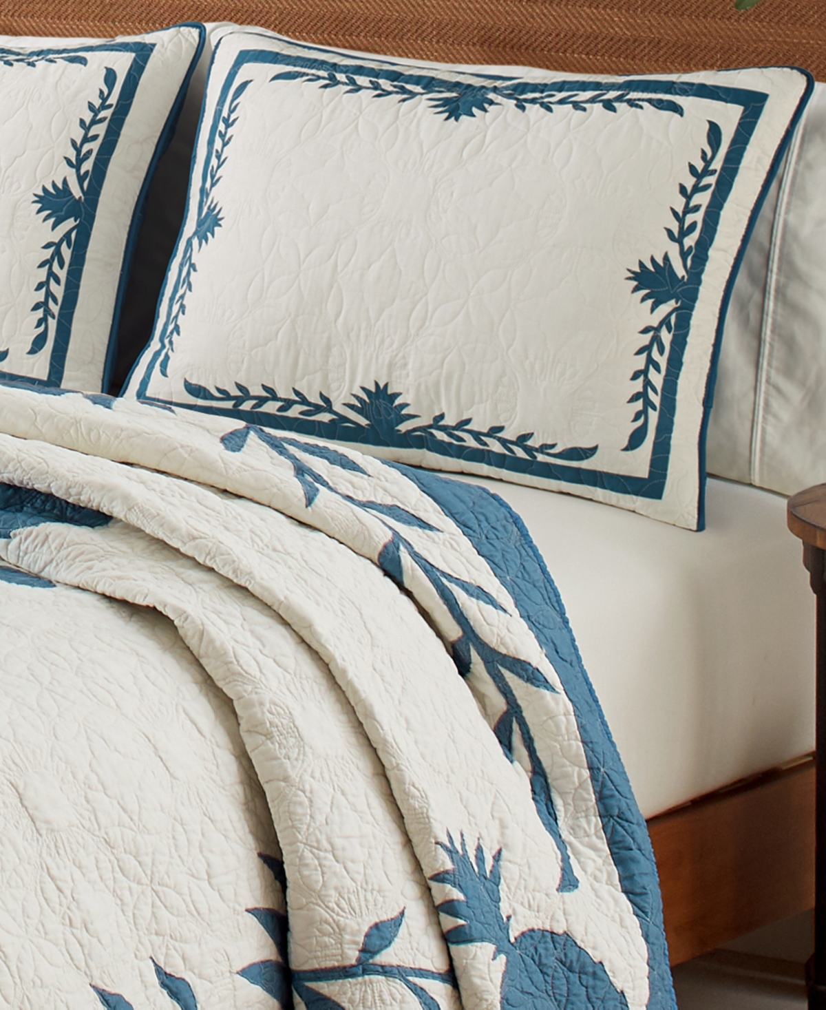 Closeout! Tommy Bahama Home Aloha Pineapple Embroidered Quilt, Full/Queen