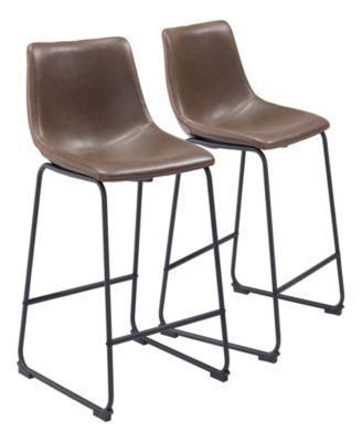 35" each, Set of 2 Steel, Polyurethane Smart Counter Chair