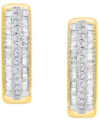 Diamond Hoop Earrings (1/4 ct. t.w.) in Sterling Silver