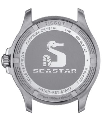 Men's Swiss Seastar 1000 Black Rubber Strap Watch 40mm