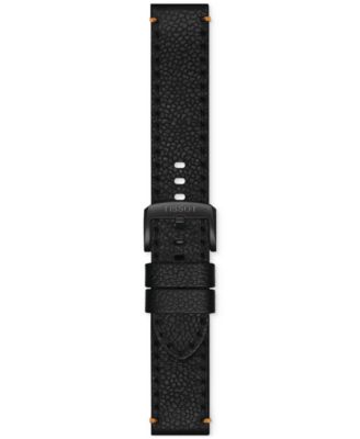 Men's Swiss Chronograph Supersport Black Leather Strap Watch 46mm