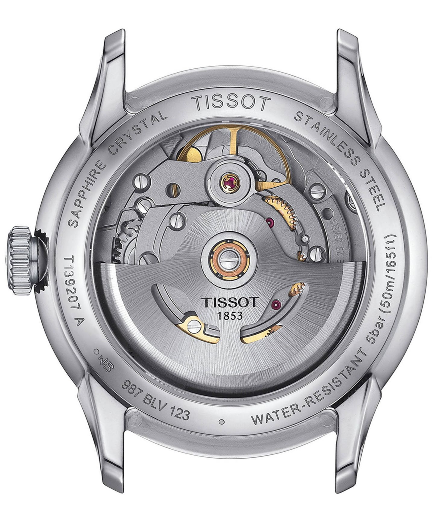 Женские часы Tissot Swiss Automatic Chemin des Tourelles Powermatic 80 Red Leather Strap Watch 34mm — фото 3