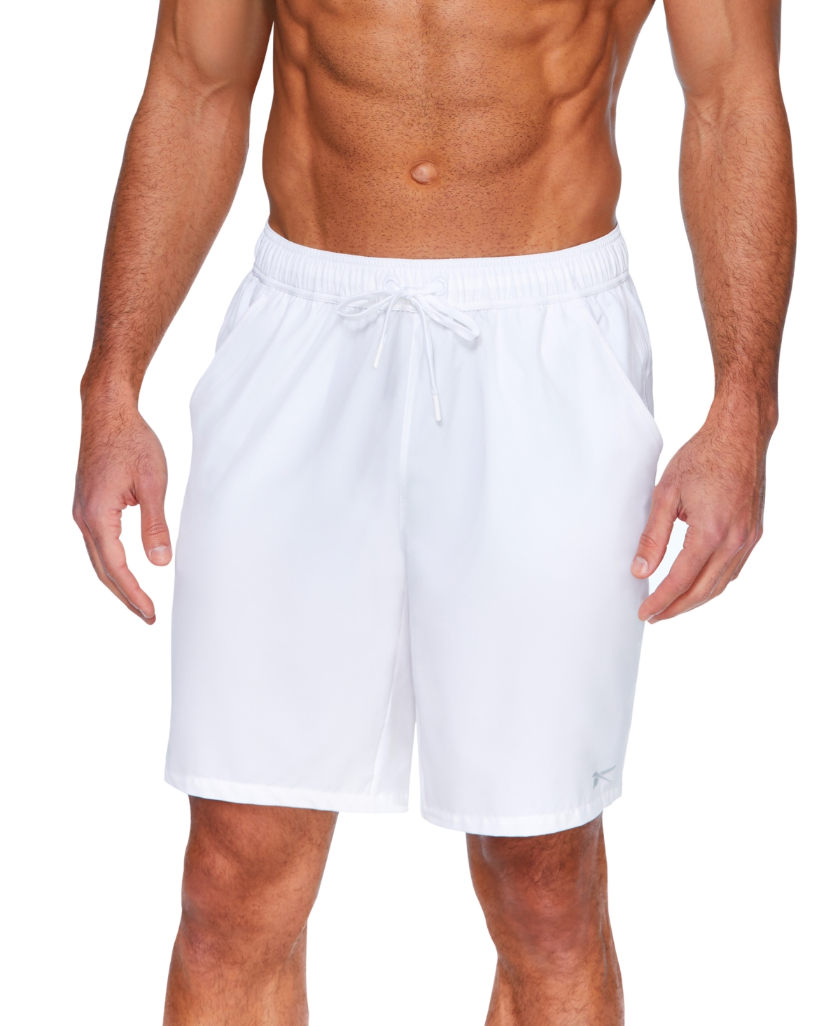 Reebok Men's 9" Athlete Volley Swim Shorts In White