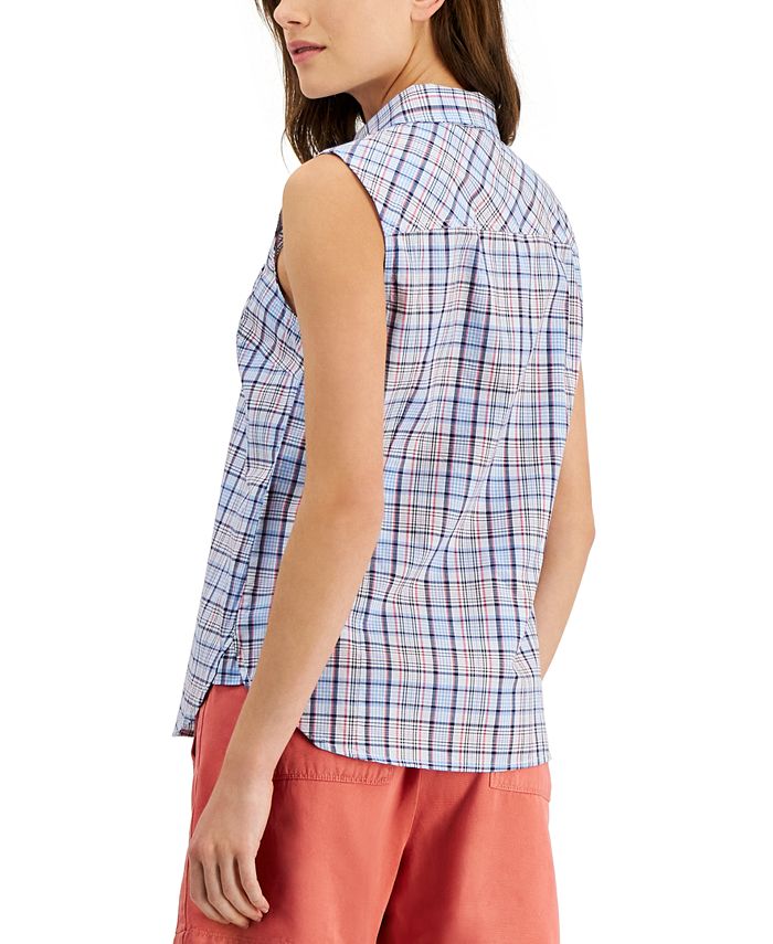 Retro Plaid Sleeveless Shirt / Long Skirt AMU0025