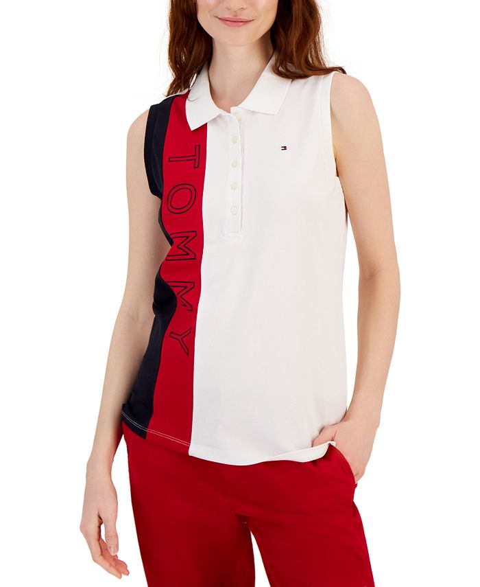 Tommy Hilfiger Women's Sleeveless Colorblocked Top Macy's
