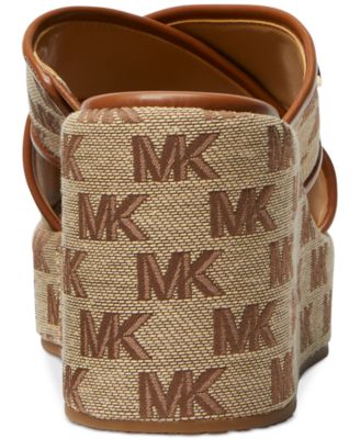 【Michael Kors】Cary llic Leather Wedge Sandal Cary Leather Wedge Sandal | Michael Kors [US]