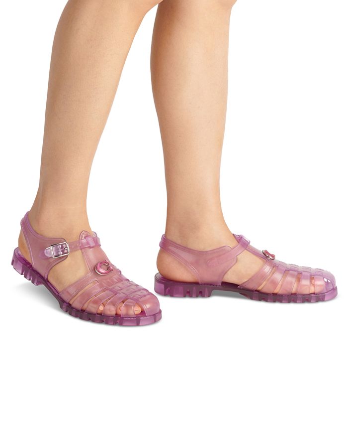 COACH Women's Jelly Glitter Fisherman Flat Sandals Macy's