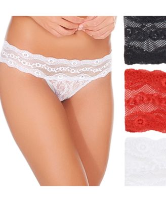 b.tempt'd - Women's 3-Pk. Lace Kiss Bikini Underwear