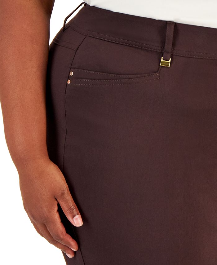 JM Collection Plus & Petite Plus Size Tummy Control Curvy-Fit Pants, Created  for Macy's - Macy's