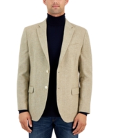 Nautica Men's Modern-Fit Solid Herringbone Tweed Sport Coat - Tan Herringbone