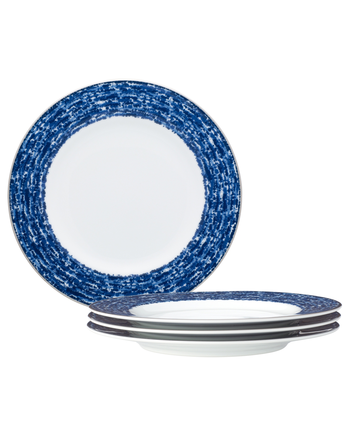 Noritake Rill 4 Piece Salad Plate Set, Service For 4 In Blue
