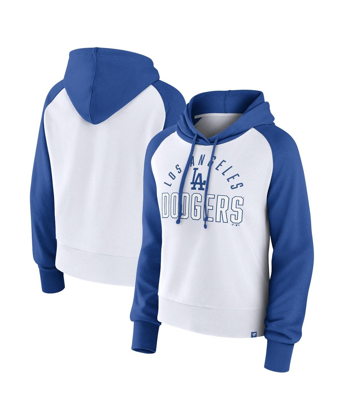 Fanatics Women's  Royal, White Los Angeles Dodgers Pop Fly Pullover Hoodie In Royal,white