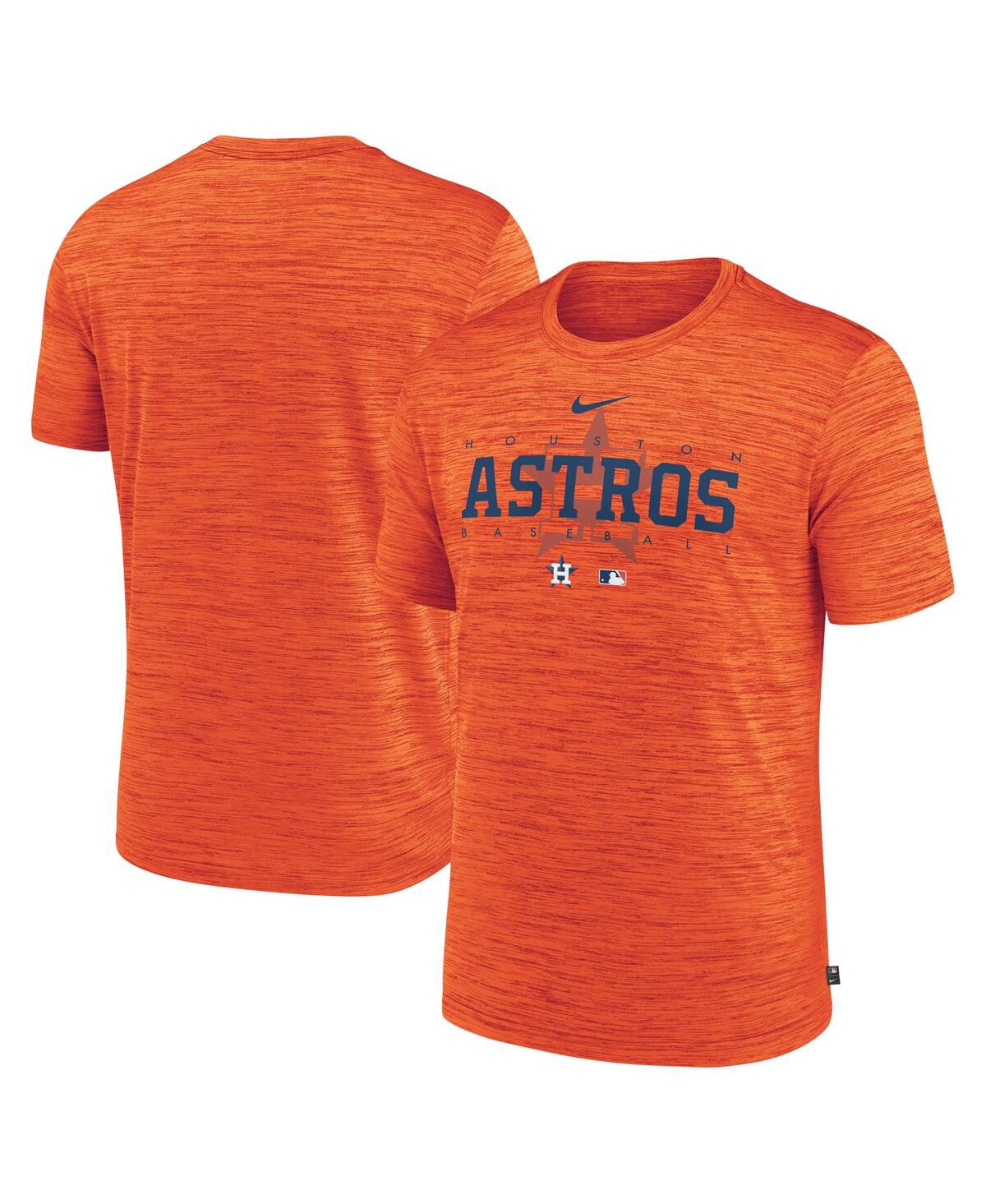 NIKE MEN'S NIKE ORANGE HOUSTON ASTROS AUTHENTIC COLLECTION VELOCITY PERFORMANCE PRACTICE T-SHIRT