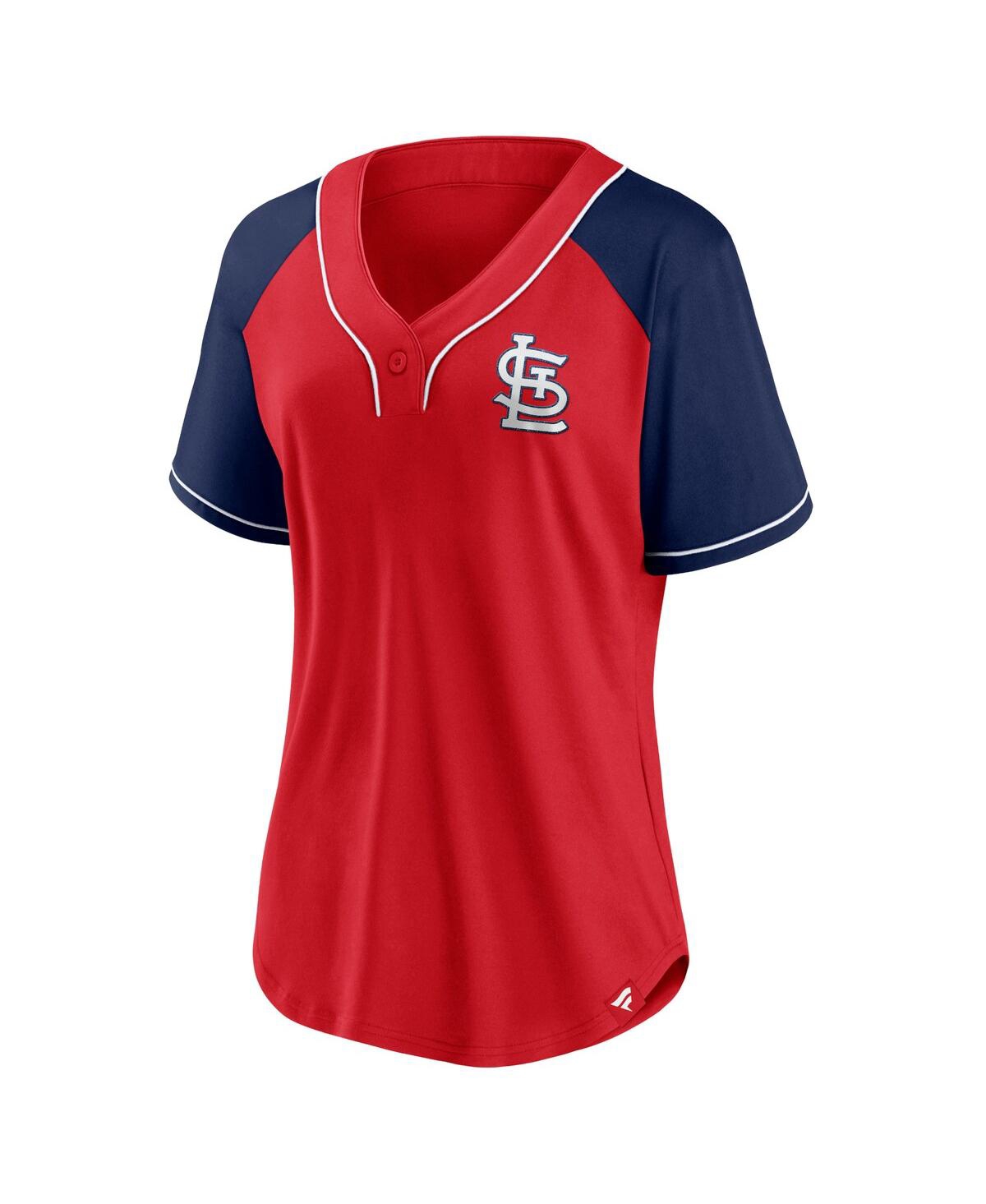 Women's FanaticsSt. Louis Cardinals Ultimate Style Raglan V-Neck T-shirt - Red