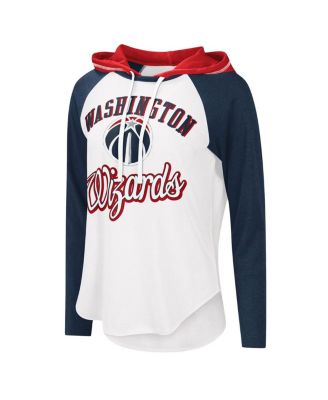 Women's White Washington Wizards MVP Raglan Hoodie Long Sleeve T-shirt