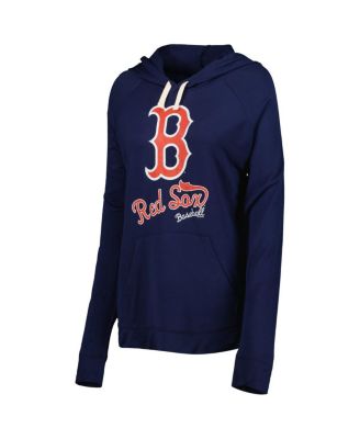 Women's Navy Boston Red Sox Pre-Game Raglan Pullover Hoodie