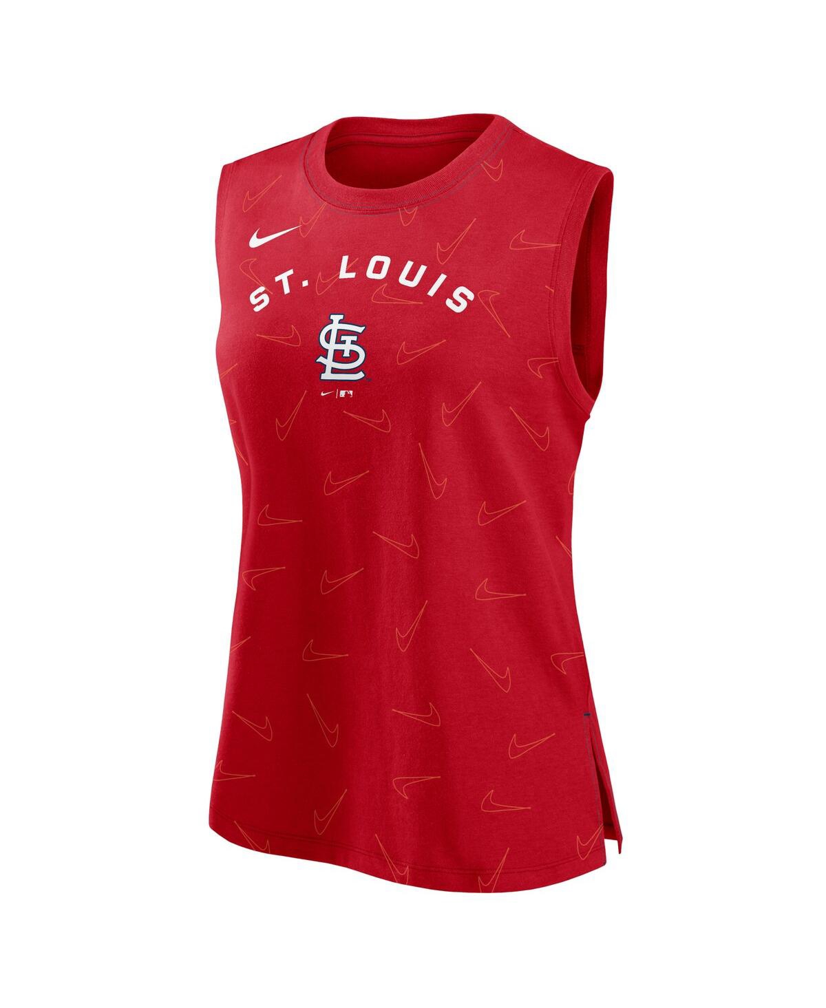 Shop Nike Women's  Red St. Louis Cardinals Muscle Play Tank Top