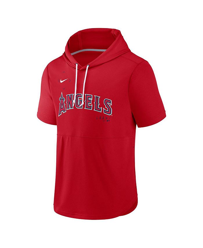 Nike Men's Red Los Angeles Angels Springer Short Sleeve Team Pullover ...