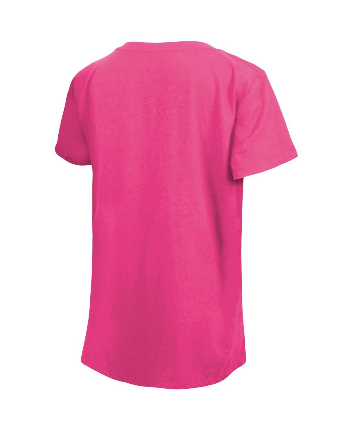 Shop New Era Big Girls  Pink Kansas City Royals Jersey Stars V-neck T-shirt