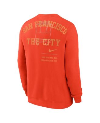 Men's Orange San Francisco Giants Statement Ball Game Fleece Pullover Sweatshirt