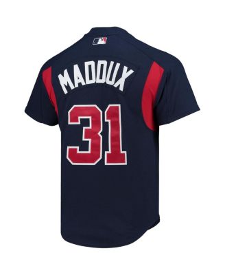 Men's Greg Maddux Navy Atlanta Braves Cooperstown Collection Batting Practice Jersey