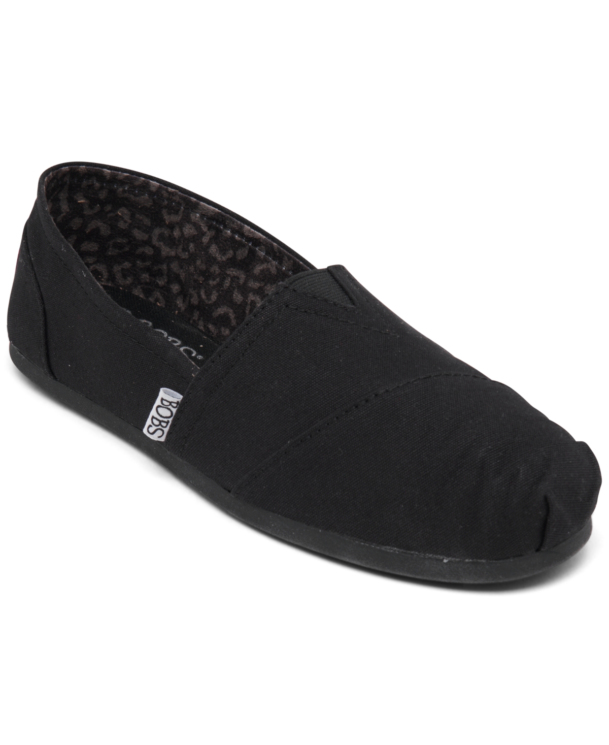 Women's Bobs Plush - Peace and Love Casual Slip-On Flats from Finish Line - Black
