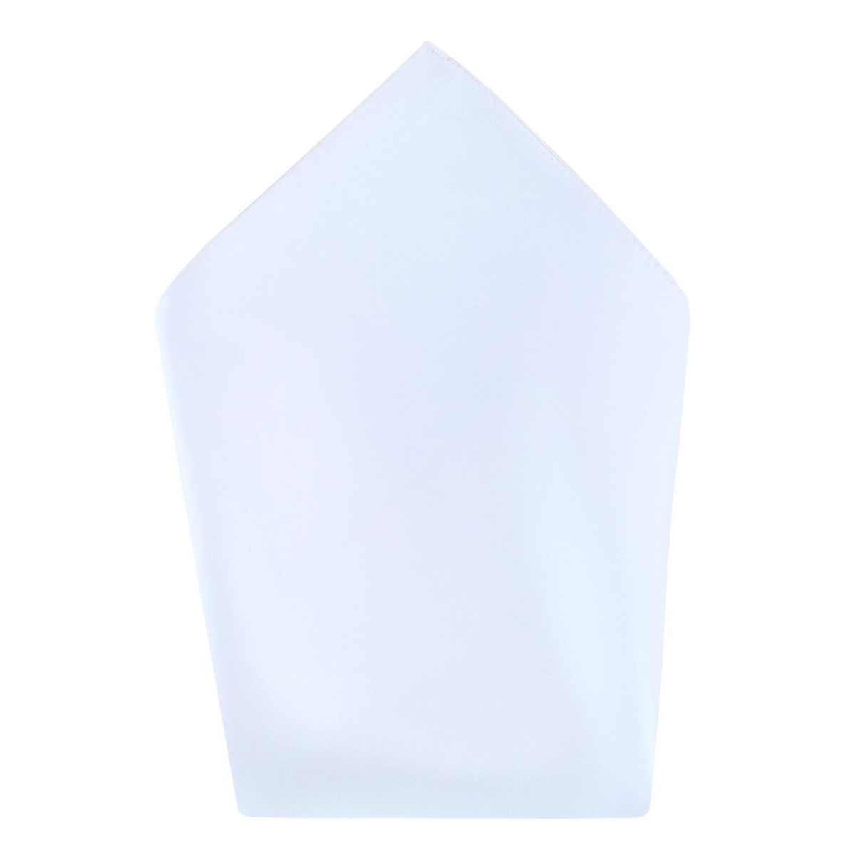 Men's Sutton Solid Color 13 Inch Silk Pocket Square - White