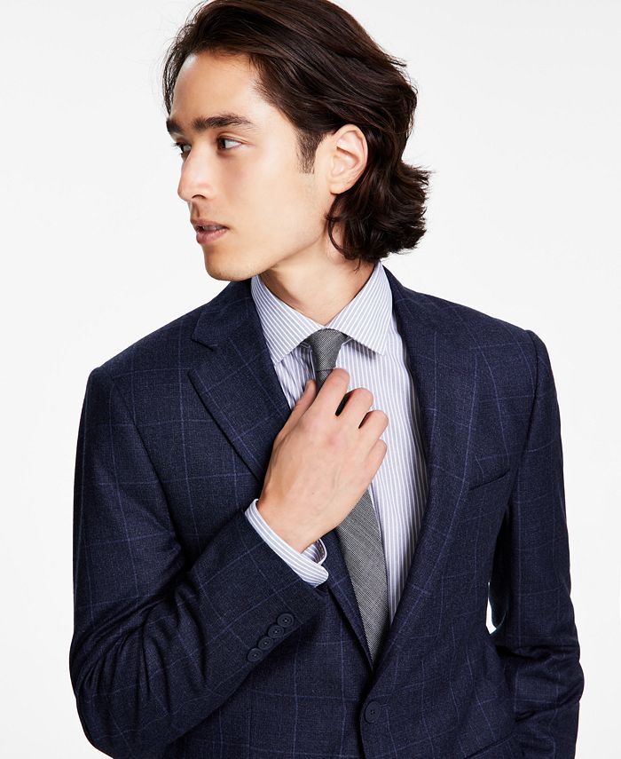 Calvin Klein Men's Slim-Fit Wool-Blend Stretch Suit Jacket - Macy's