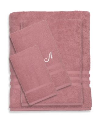 Linum Home Textiles Turkish Cotton Personalized Denzi Tea Rose Towel Collection Bedding In Pink