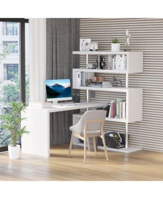 Rotating Core Hobby Desk 4 Tier Hollow Combo Computer Table Display Shelf