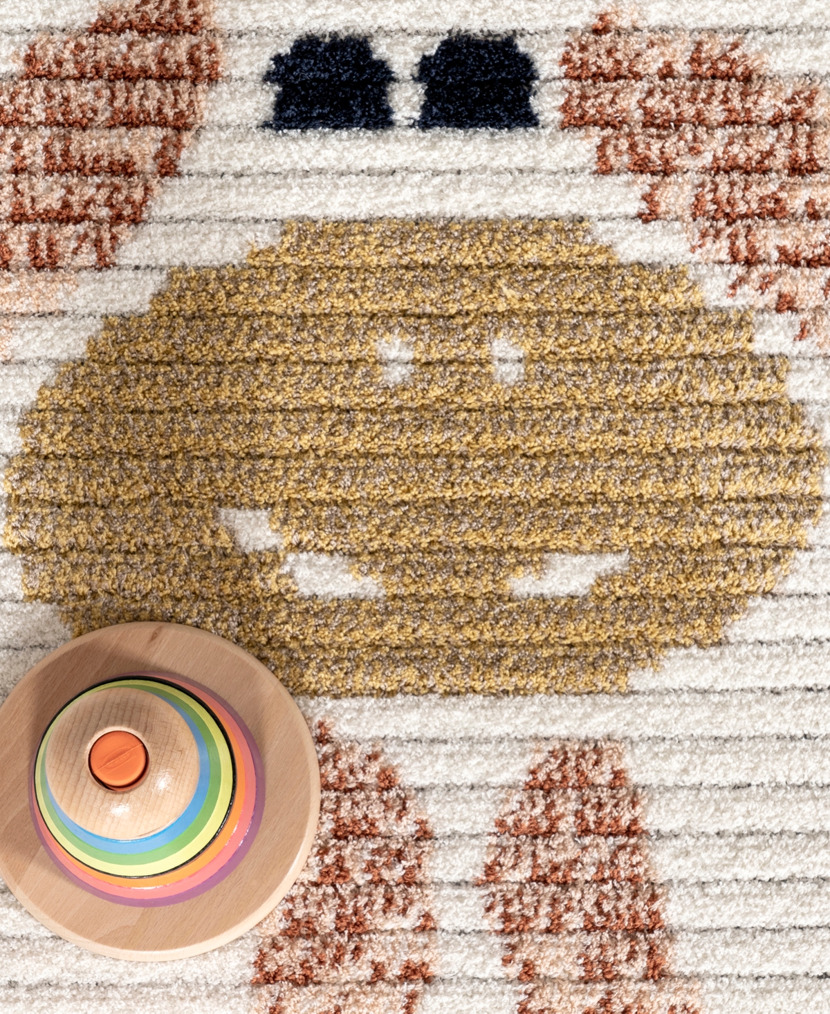 Nuloom Pearl Avianna Giraffe Kids Fringe 5' X 7'6" Area Rug In Beige