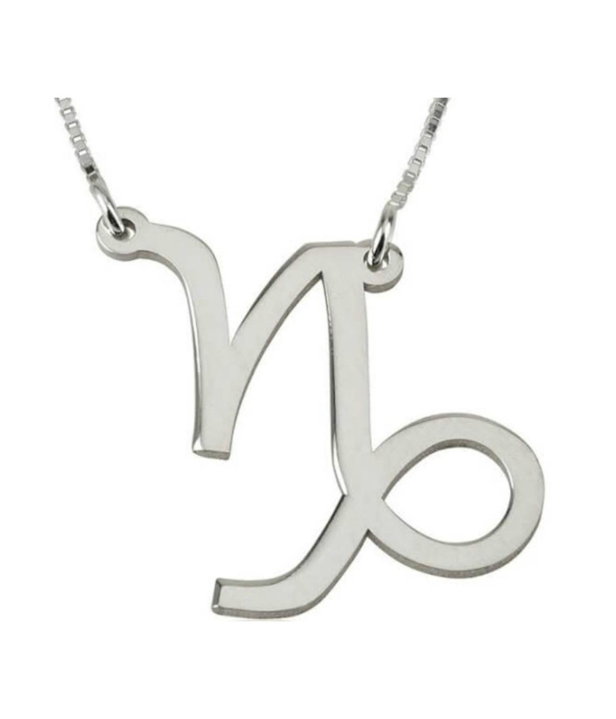 Capricorn Zodiac Necklace - Silver