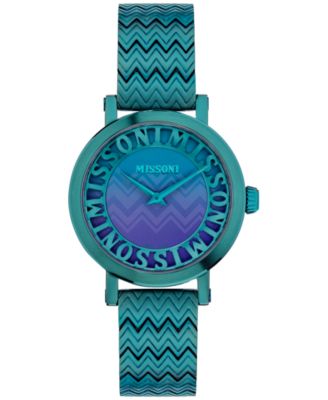 Missoni - Women's Swiss Melrose Green Ion Plated Bracelet Watch 36mm