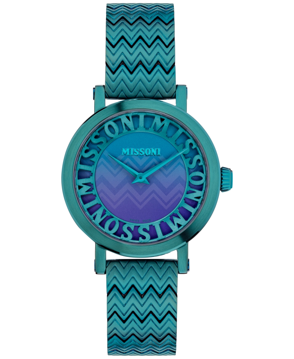Shop Missoni Women's Swiss Melrose Green Ion Plated Bracelet Watch 36mm In Ip Green