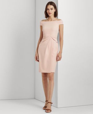 Lauren Ralph Lauren Women's Crepe Off-the-Shoulder Dress - Macy's