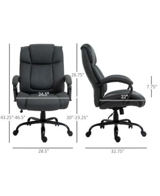 Big and Tall Executive Office Chair 484lbs, Charcoal