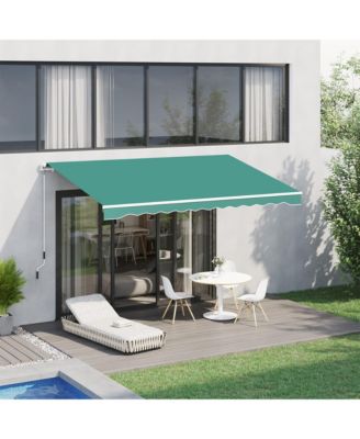 10'x8' Retractable Patio Awning/Sun Shade for Outdoor Patio